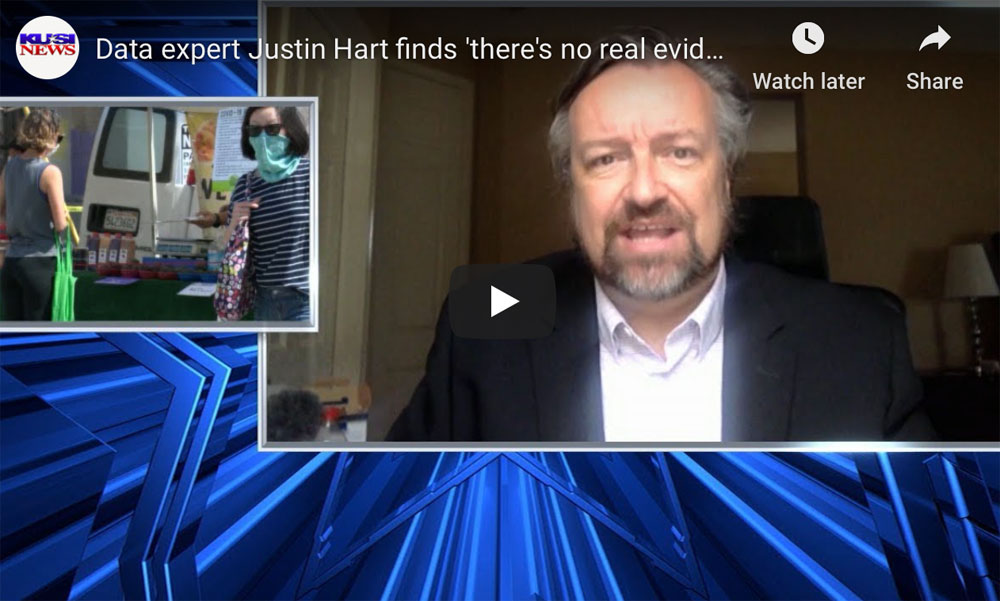 Data expert Justin Hart “no real evidence that masks work”