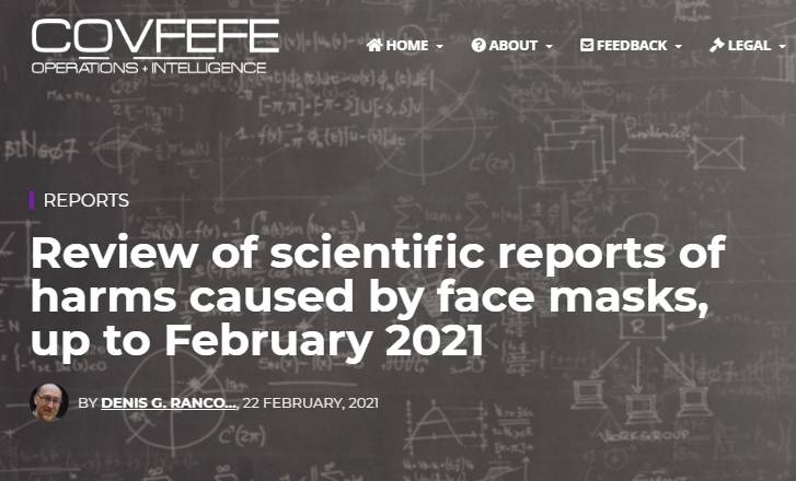Review of scientific reports of harms caused by face masks, up to February 2021
