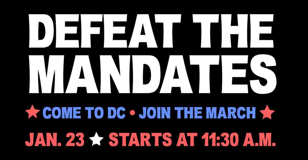 Thousands to March in DC Jan. 23 to Defeat COVID Vaccine Mandates