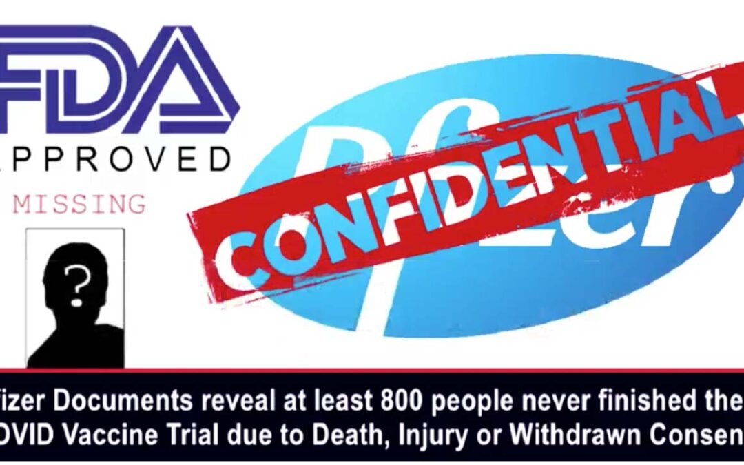 Pfizer Docs Reveal 800 People Never Finished Trial Due To Death Or Injury